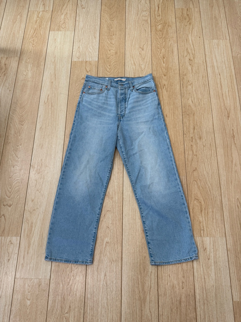 Levi's Women's Straight-Leg Jeans in Light Wash Blue